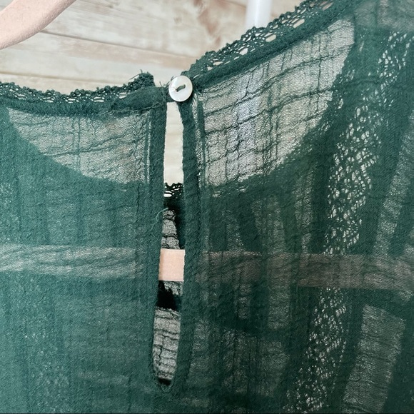 Free People | Emerald Green Jasmine Top | Small - Picture 3 of 7
